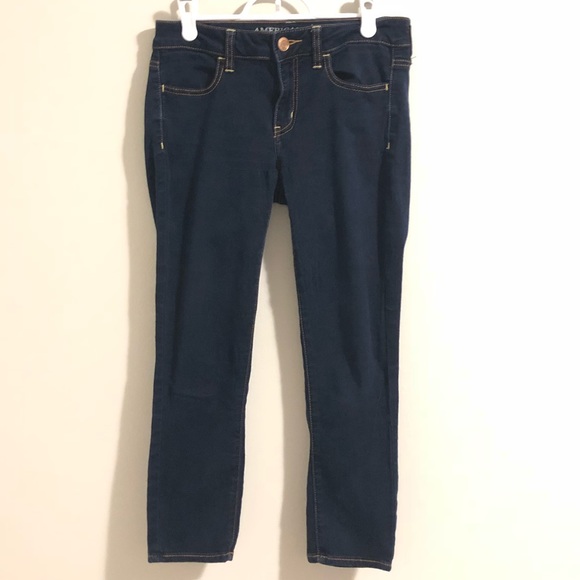 AE super stretch cropped blue jeggings - Picture 2 of 8